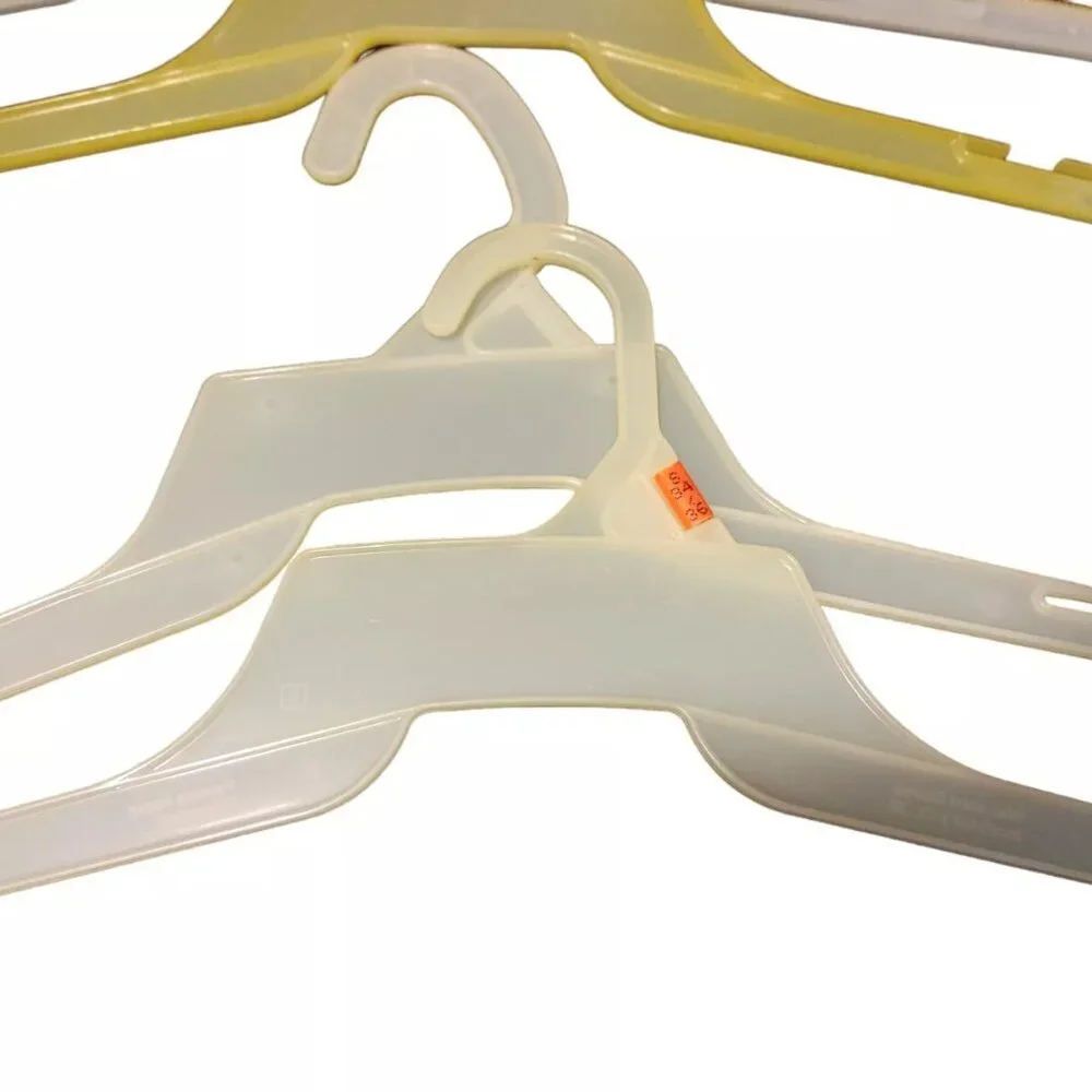 Lot of 16 Asorted Plastic Retail Hangers Wire Hook Double Notched Shirt Non Slip